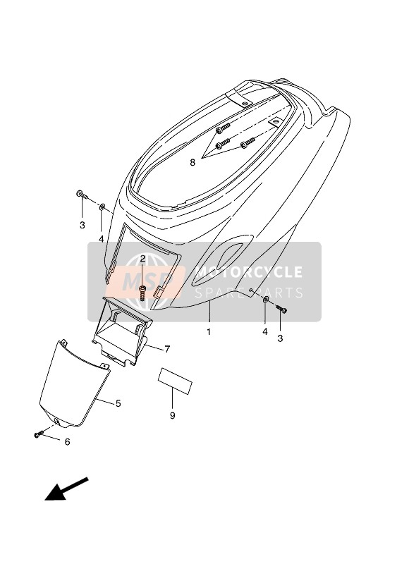 5WWF191H0100, Label Warning, Yamaha, 1